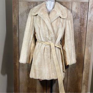 VTG Tissavel of France Faux Fur‎ Wrap Jacket
